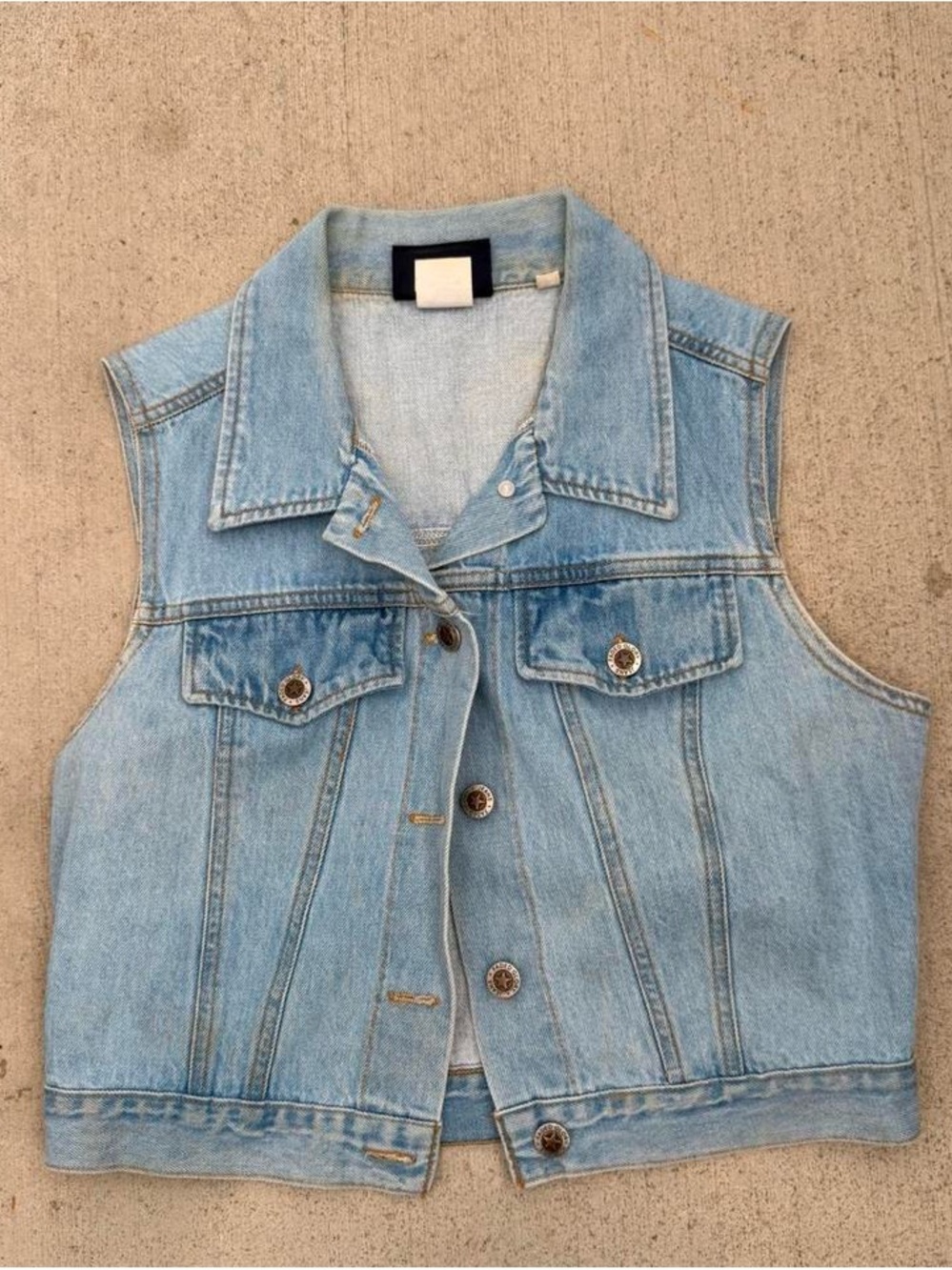 Faded Glory Light Blue Denim Vest